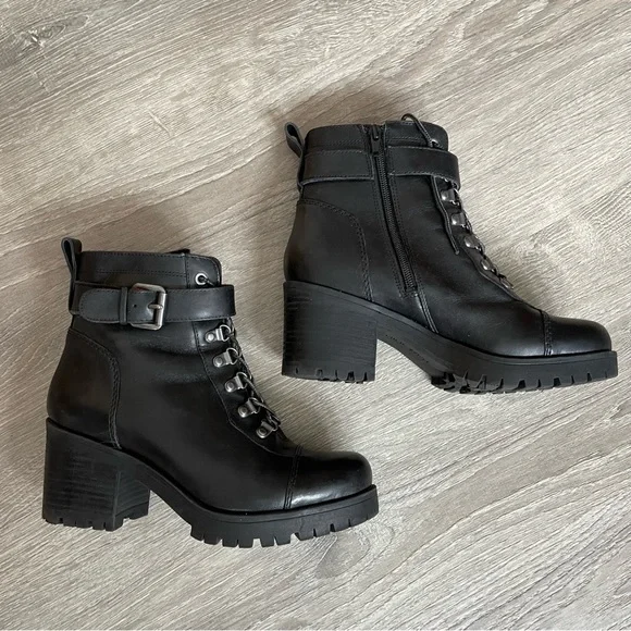 *Nine West Ursala Leather “Logger” Boot Sz 8 - Picture 4 of 11